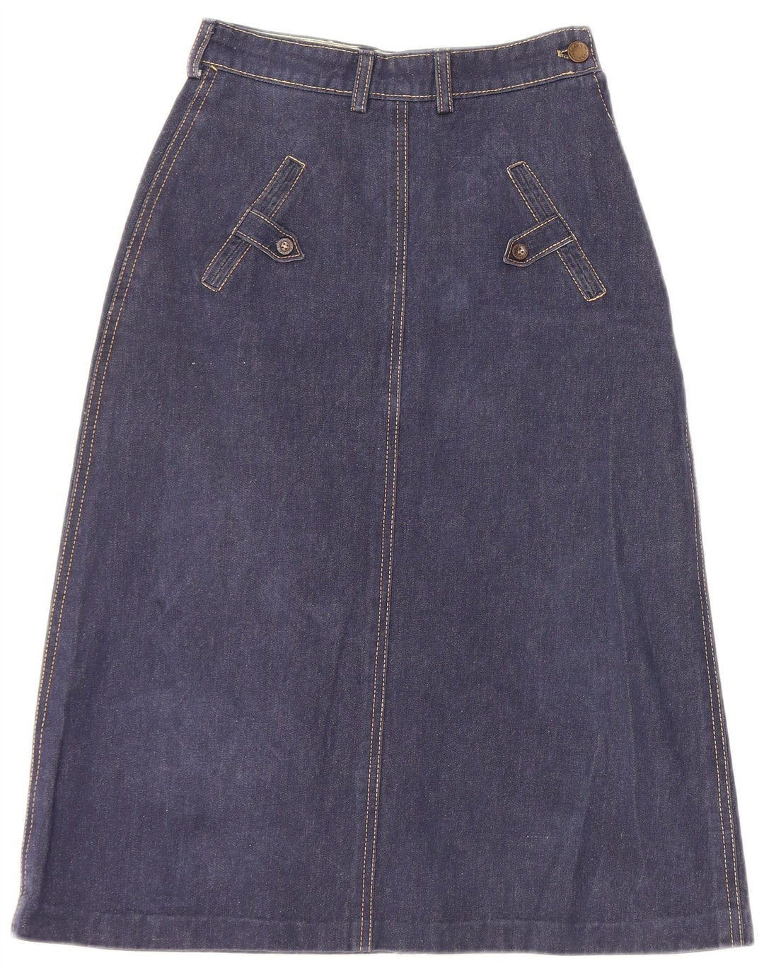 VINTAGE Jupe en jean graphique femme W22 2XS Bleu