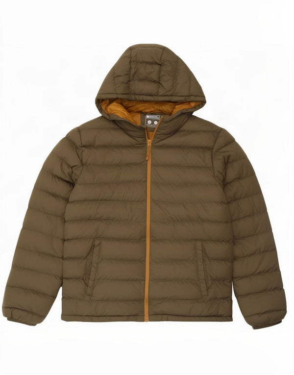 Mountain Warehouse Veste matelassée à capuche pour homme UK 40 Large Kaki Polyamide