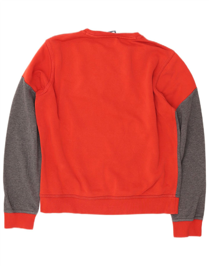 NIKE Sweat-shirt graphique en coton color block rouge moyen pour homme