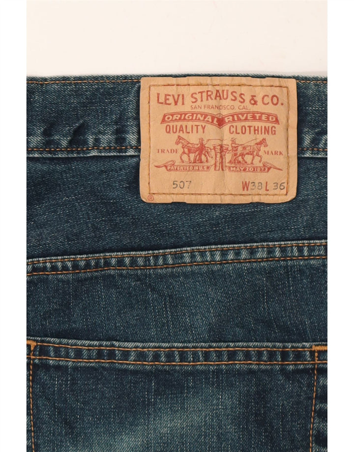 LEVI'S Mens 507 Cropped Jeans W38 L26 Navy Blue Vintage Levi's and Second-Hand Levi's from Messina Hembry 
