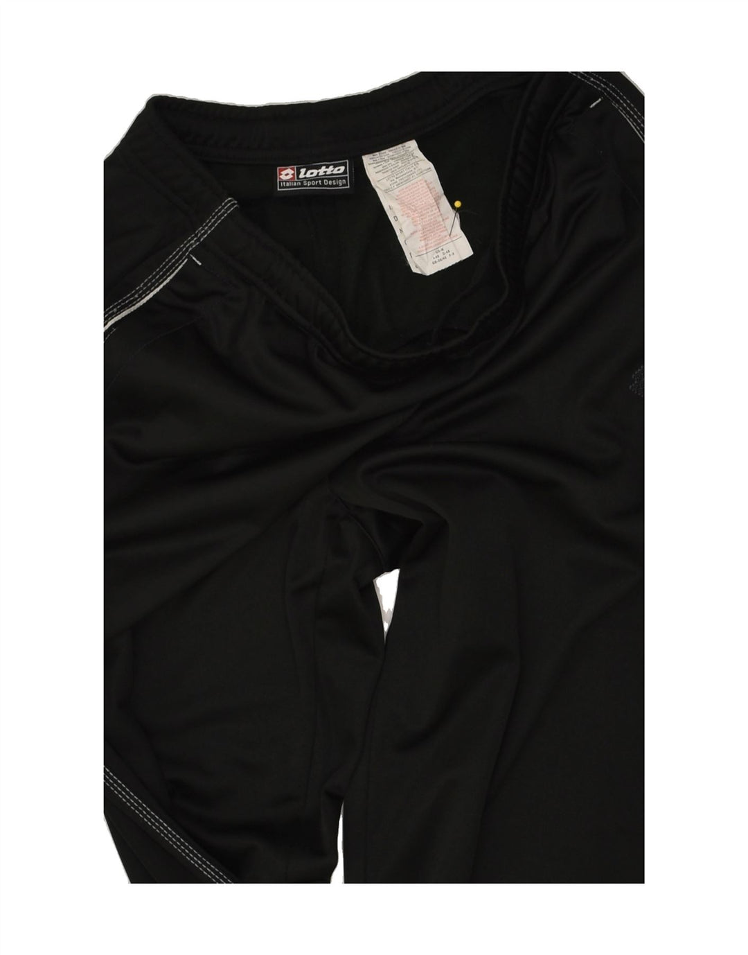 LOTTO Mens Tracksuit Trousers UK 38/40 Medium Black Polyester | Vintage Lotto | Thrift | Second-Hand Lotto | Used Clothing | Messina Hembry 