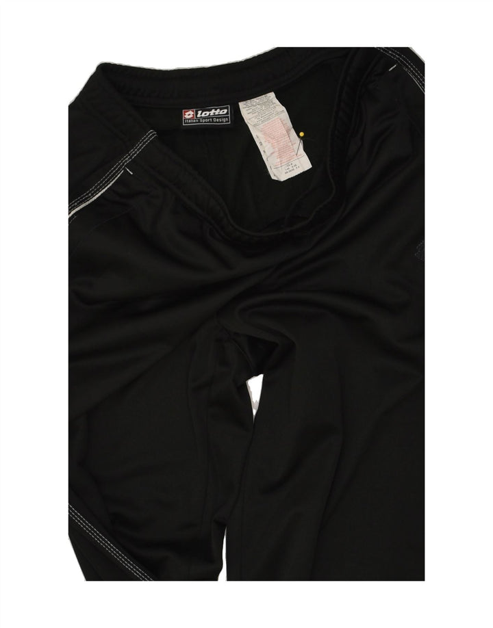 LOTTO Mens Tracksuit Trousers UK 38/40 Medium Black Polyester | Vintage Lotto | Thrift | Second-Hand Lotto | Used Clothing | Messina Hembry 