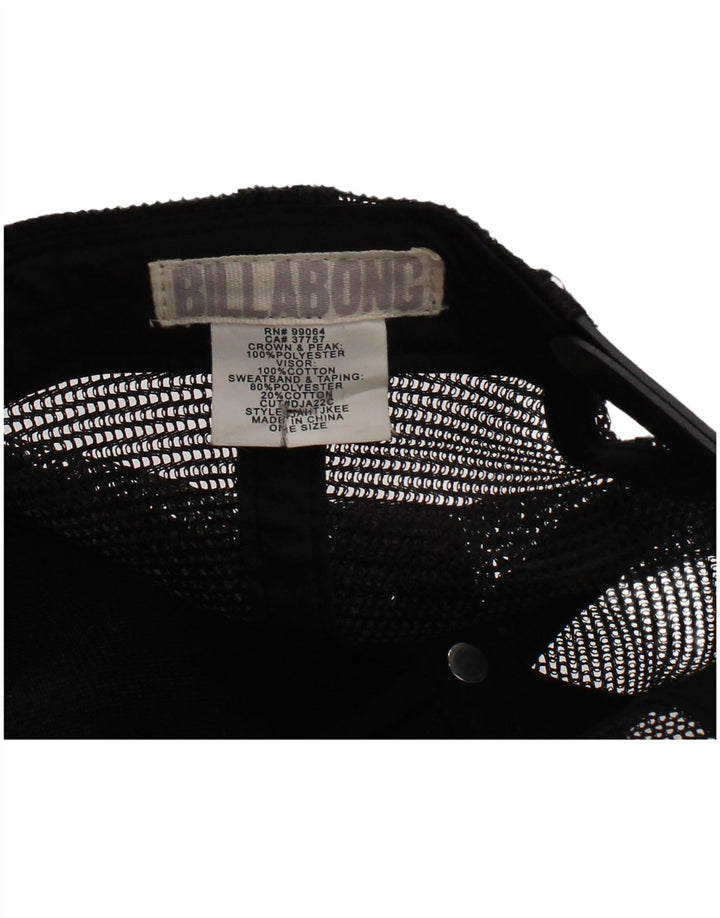 BILLABONG Womens Graphic Trucker Cap One Size Black Polyester