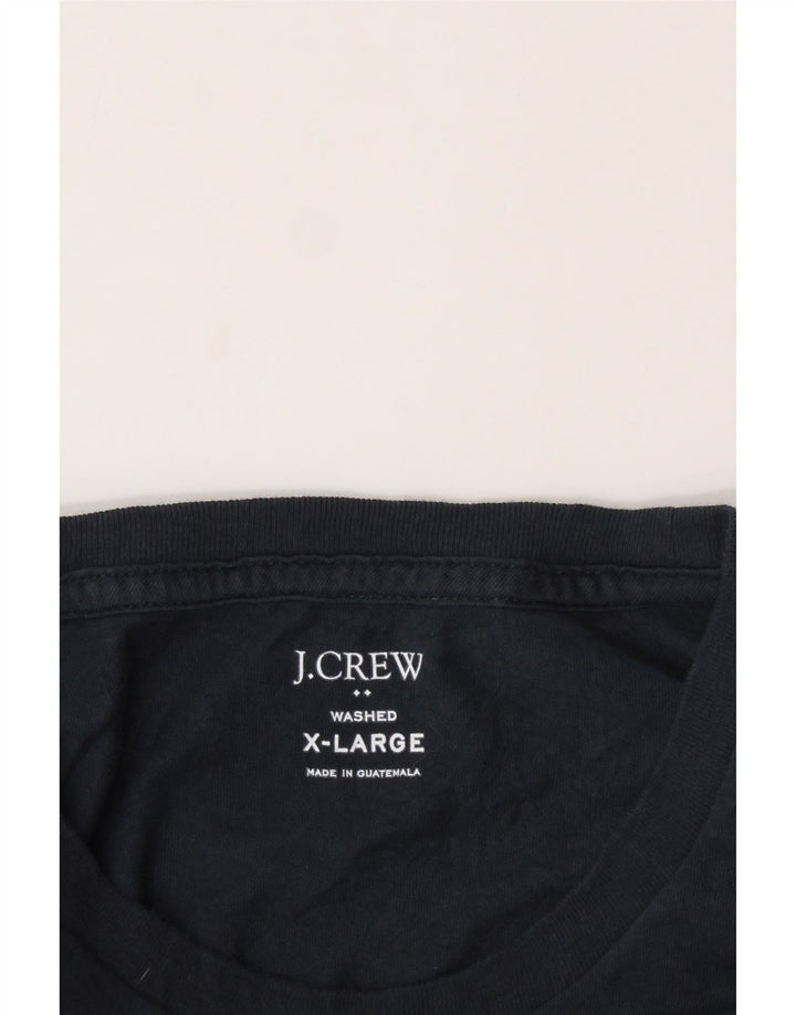 J. CREW Mens T-Shirt Top XL Navy Blue Vintage J. Crew and Second-Hand J. Crew from Messina Hembry 