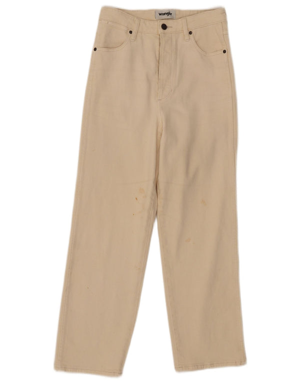 Wrangler Pantalon droit décontracté Lita pour fille 10-11 ans W27 L26 Blanc cassé