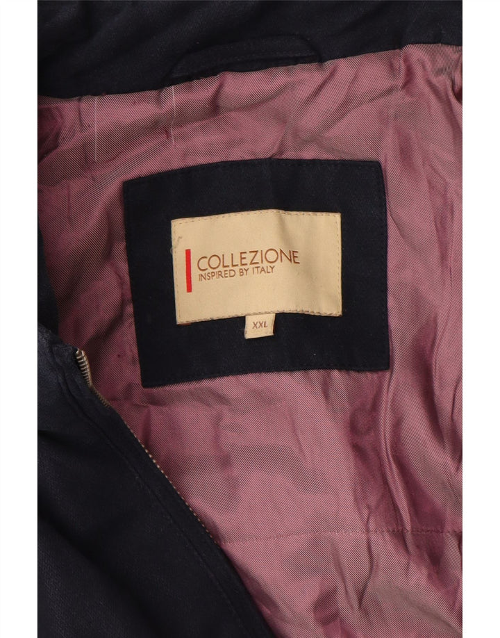 Veste Bomber Homme Vintage UK 44 2XL Bleu Marine