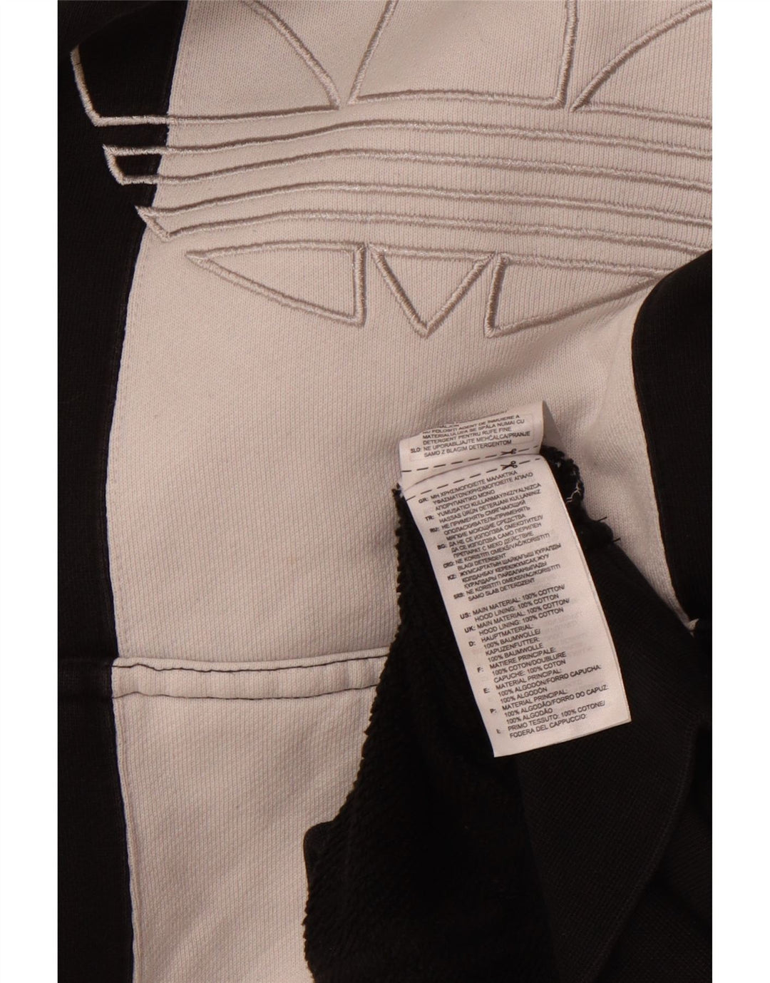 ADIDAS Pull à capuche graphique pour hommes, grand coton color block noir