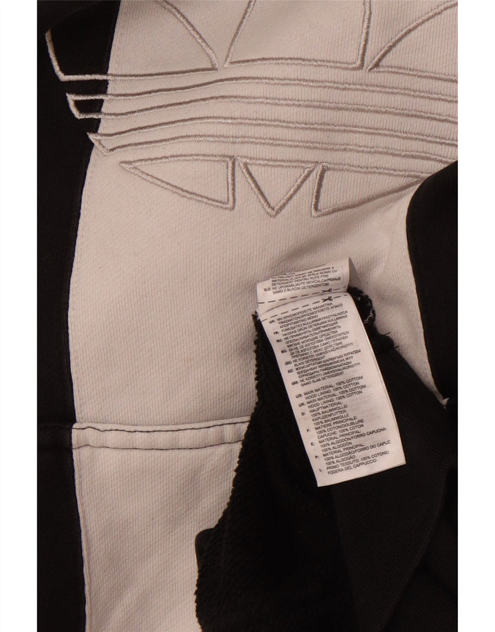 ADIDAS Pull à capuche graphique pour hommes, grand coton color block noir