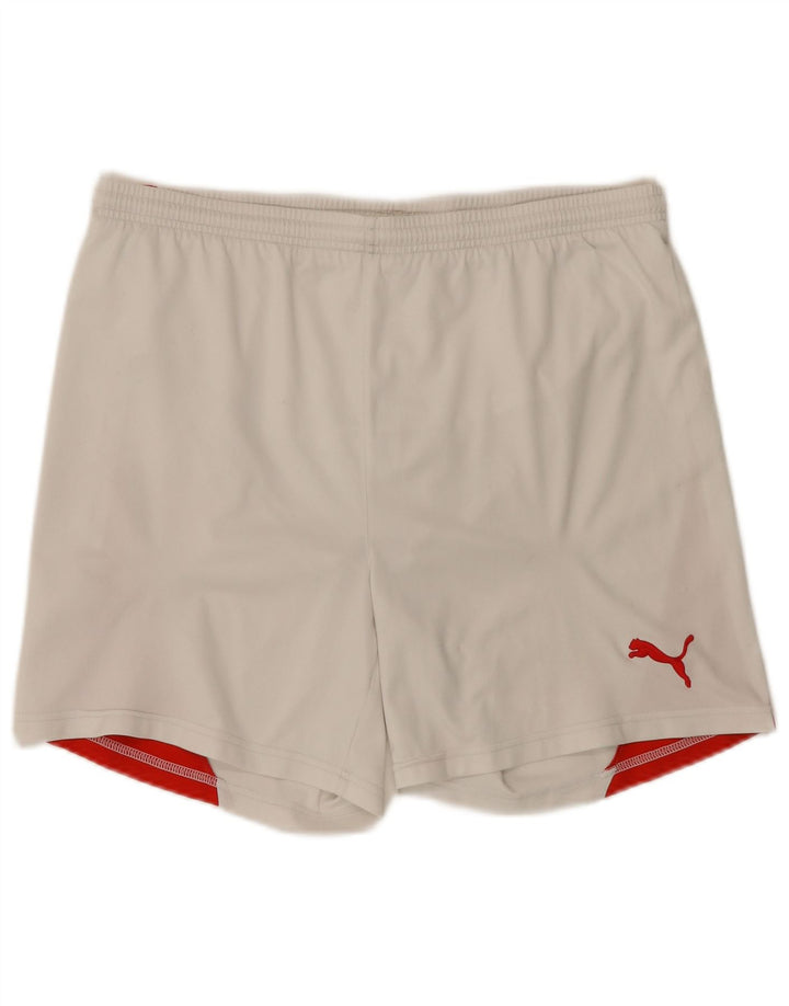 Puma Short de Sport Homme Blanc Large Colorblock