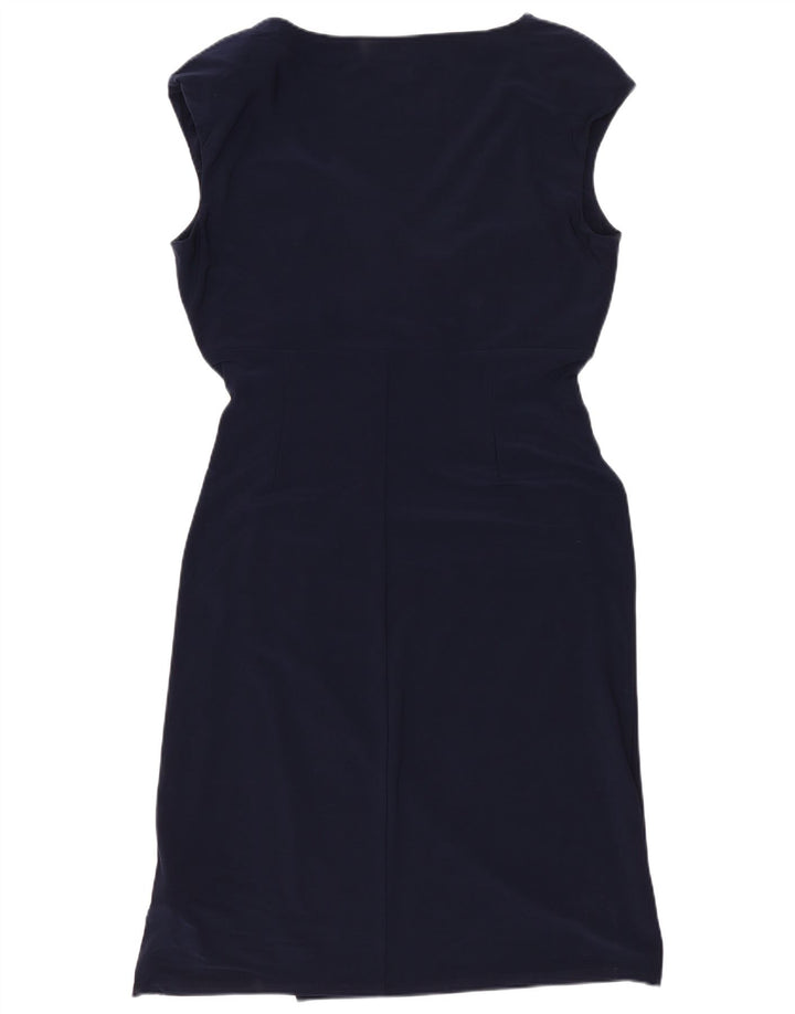 Ralph Lauren Robe moulante pour femme US 8 Polyester bleu marine moyen