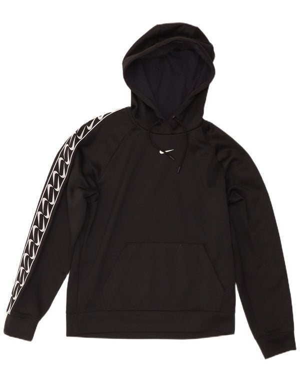 Nike Pull à capuche surdimensionné graphique pour femme UK 6 XS Noir Polyester