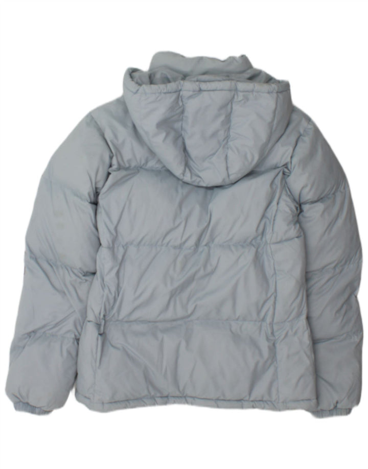 Kappa Veste matelassée à capuche pour femme UK 16 Large Bleu Polyamide