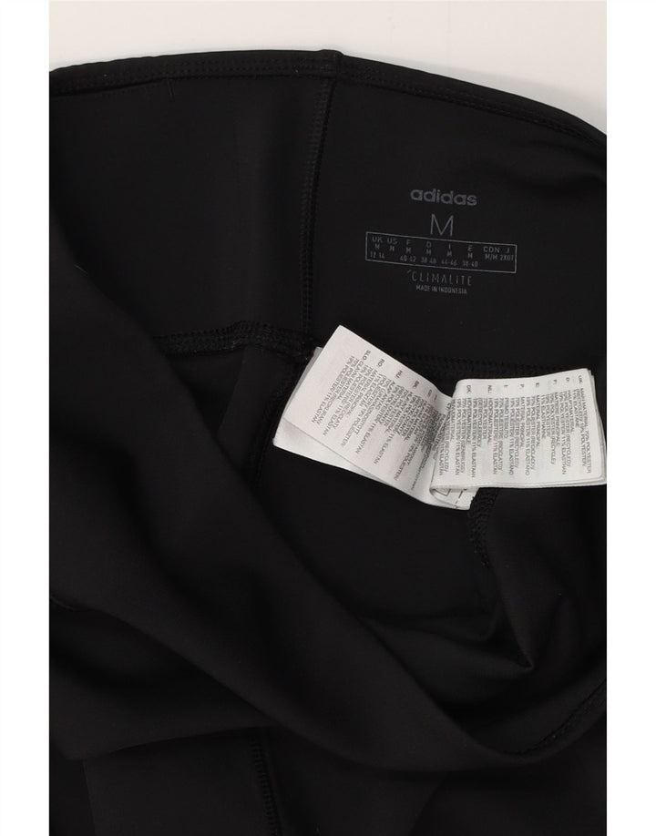 ADIDAS Femmes Climalite Leggings UK 12/14 Moyen Noir Polyester