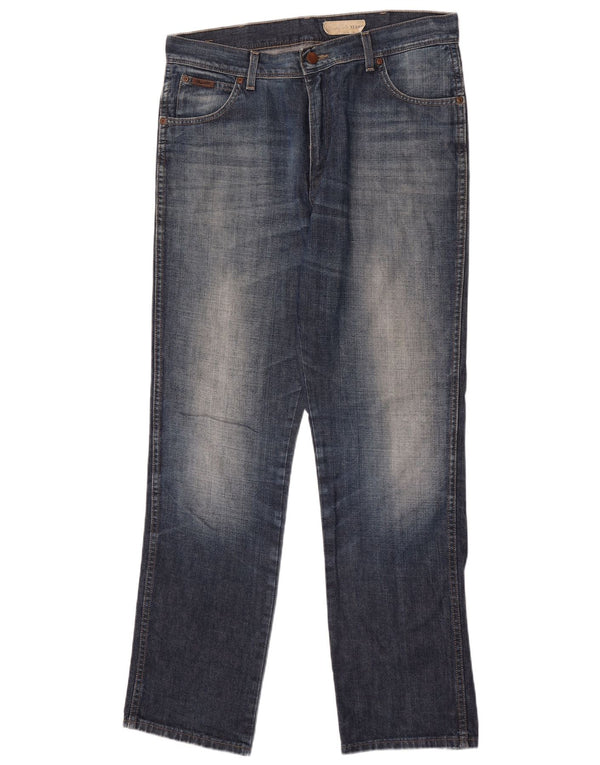 Wrangler Jean Droit Texas Homme W36 L34 Bleu Coton