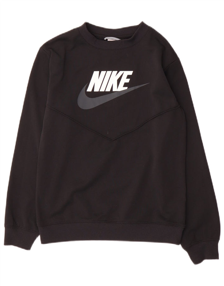 Nike Garçons Graphic Sweatshirt Jumper 12-13 ans Grand Noir Polyester