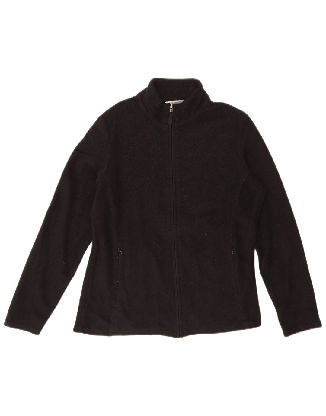 MARKS & SPENCER Womens Fleece Jacket UK 14 Medium Black Polyester