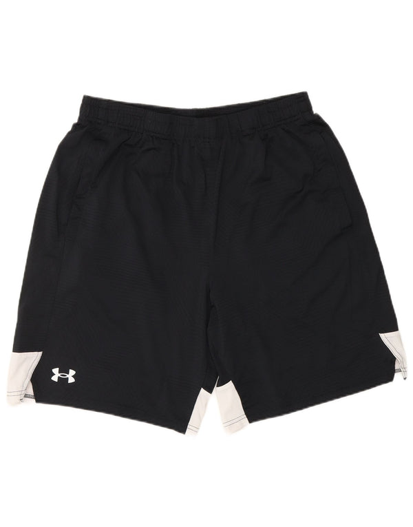 UNDER ARMOUR Mens Heat Gear Sport Shorts Large  Black Colourblock