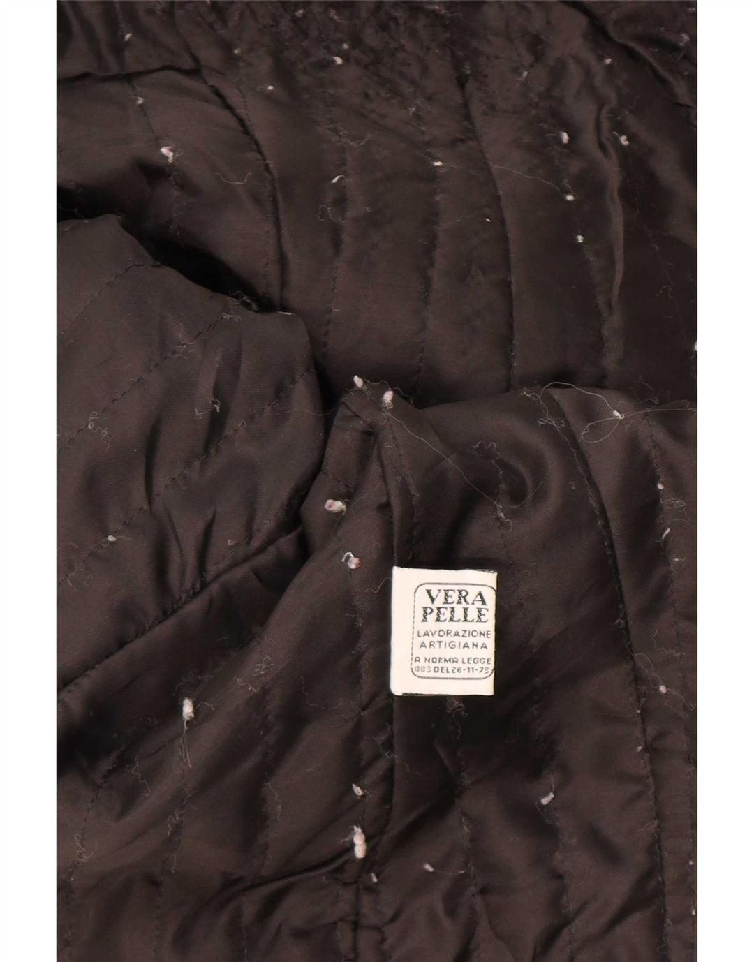 veste en cuir femme vintage IT 46 Grand Noir