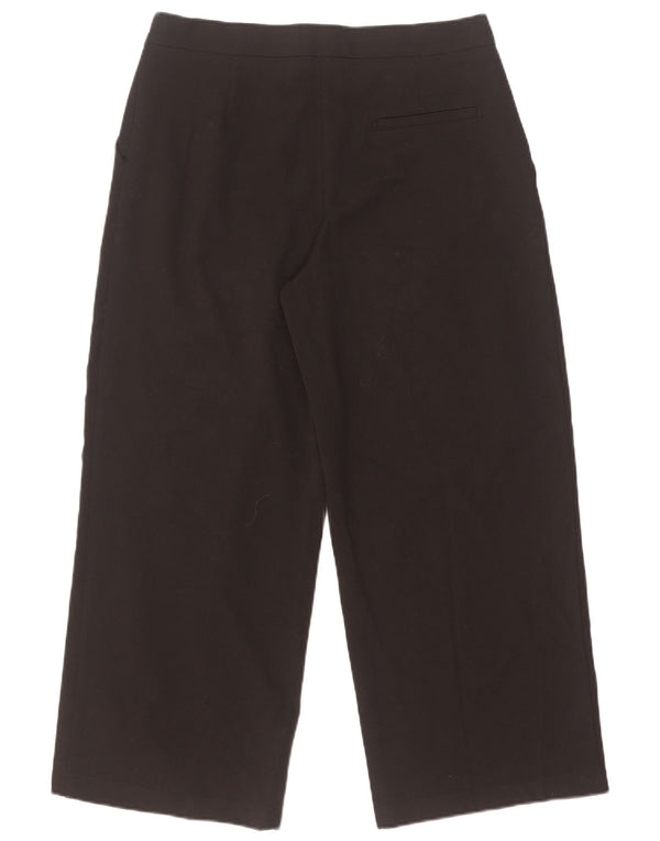 Zara Pantalon court large pour femme Medium W28 L26 Noir Colourblock