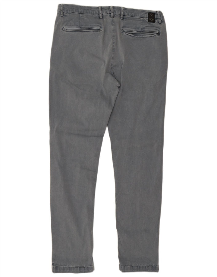 Replay Jean Slim Homme W34 L32 Gris Coton