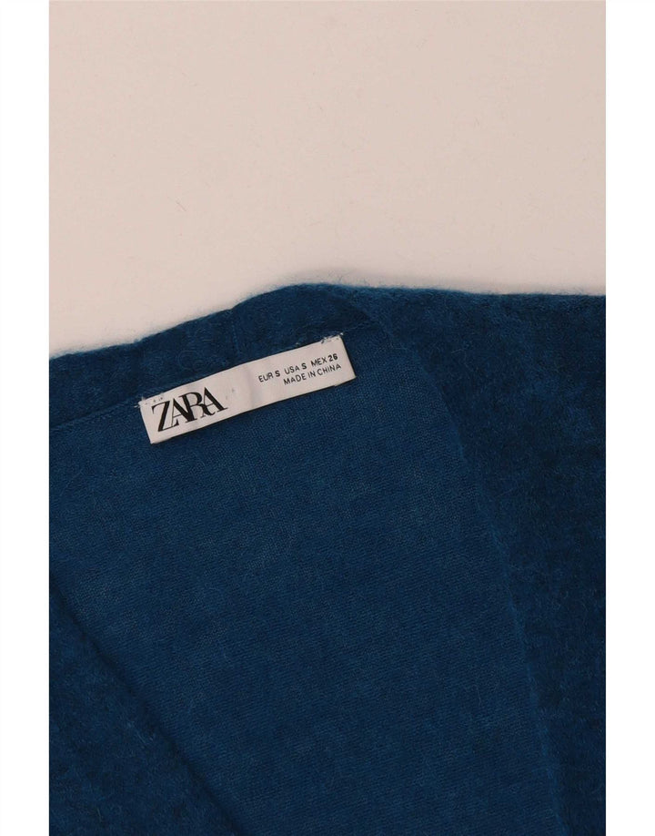 Zara Cardigan surdimensionné pour femme UK 10 Petit Bleu