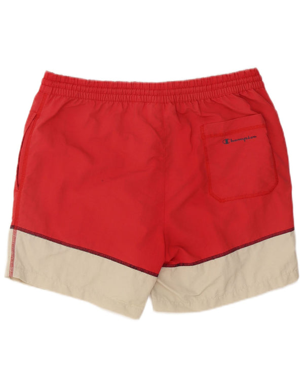 Champion Short de Bain Graphique Homme Large Rouge Colorblock Hawaïen