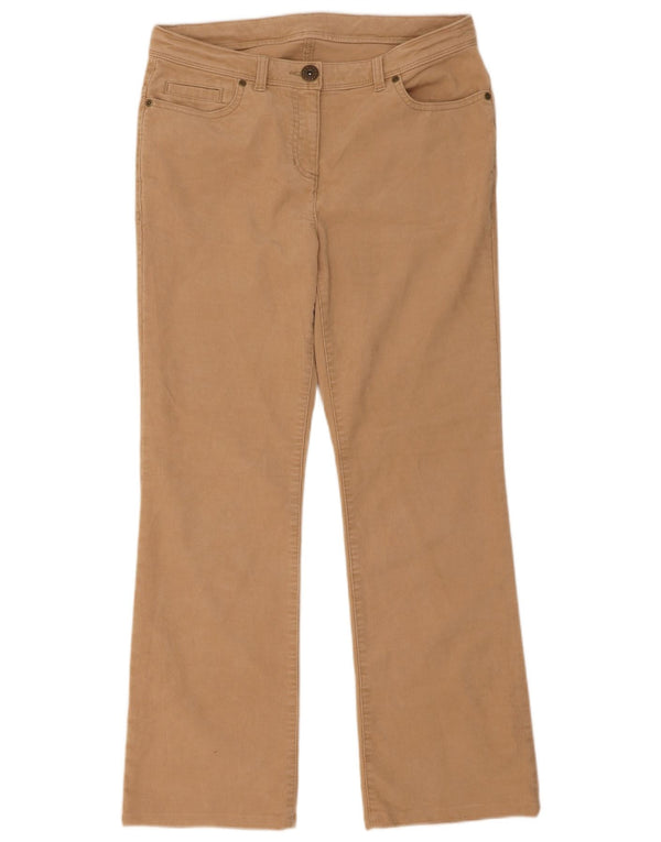 Marks & Spencer Pantalon en velours côtelé pour femme UK 12 Medium W32 L29 Beige