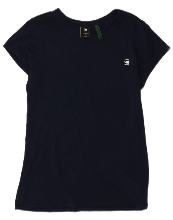 G-Star T-Shirt Femme Top UK 12 Coton Bleu Marine Moyen