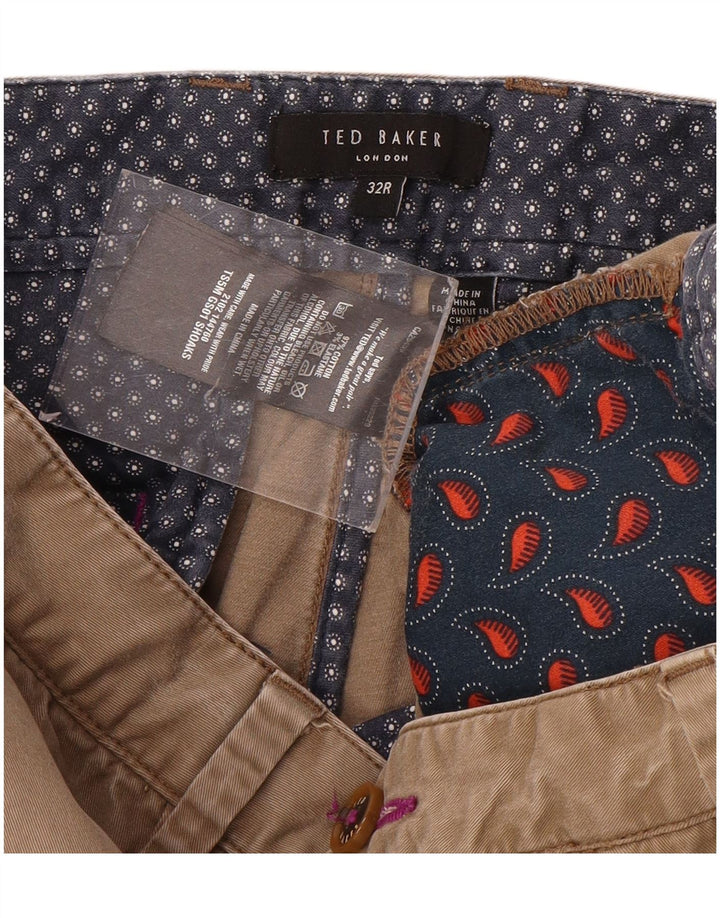 Ted Baker Short Chino Homme W32 Coton Marron Moyen