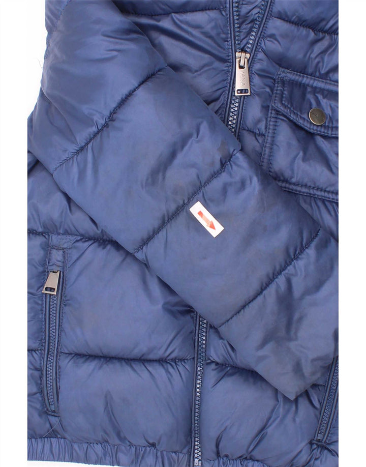 Veste matelassée à capuche vintage pour garçons 5-6 ans Polyester bleu marine