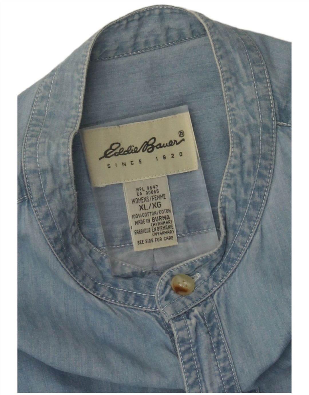 Eddie Bauer Robe pull en jean pour femme UK 16 XL Bleu Coton
