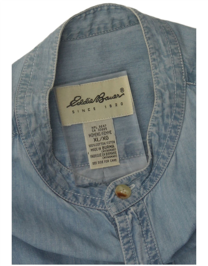 Eddie Bauer Robe pull en jean pour femme UK 16 XL Bleu Coton