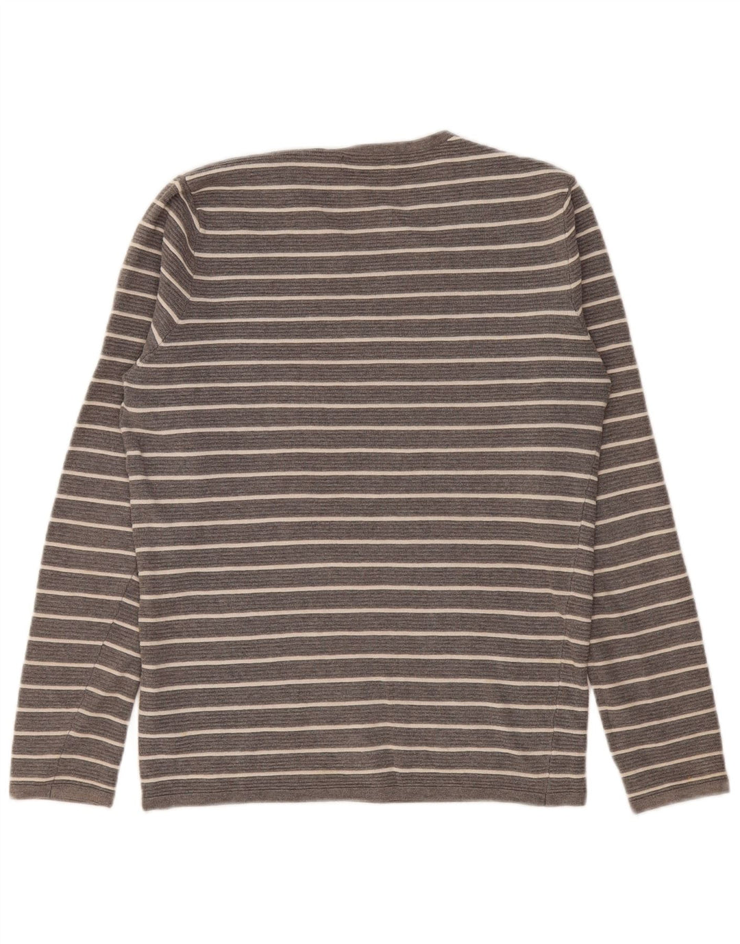 Zara Homme Top Manches Longues Petit Coton Rayé Gris