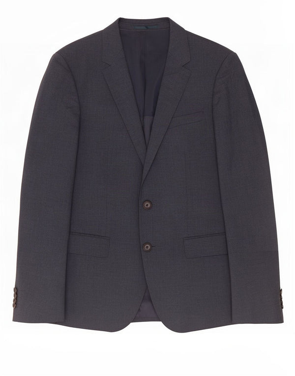 Hugo Boss Veste blazer à 2 boutons pour homme EU 48 Bleu marine moyen Laine