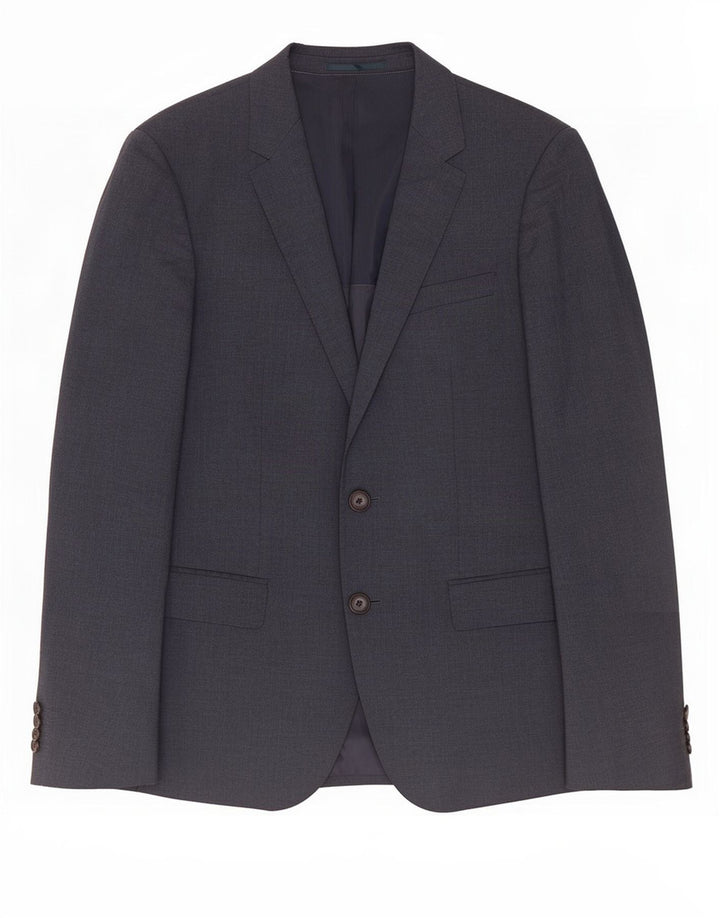 Hugo Boss Veste blazer à 2 boutons pour homme EU 48 Bleu marine moyen Laine