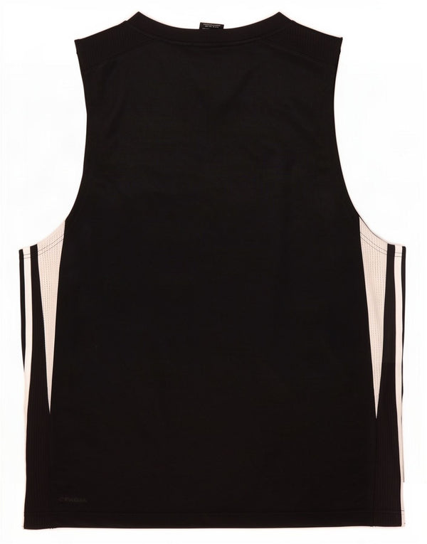 Adidas Mens Climacool Vest Top Large Black Colourblock Polyester