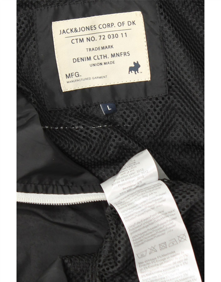 Jack & Jones Veste Bomber Homme UK 40 Large Noir Polyester