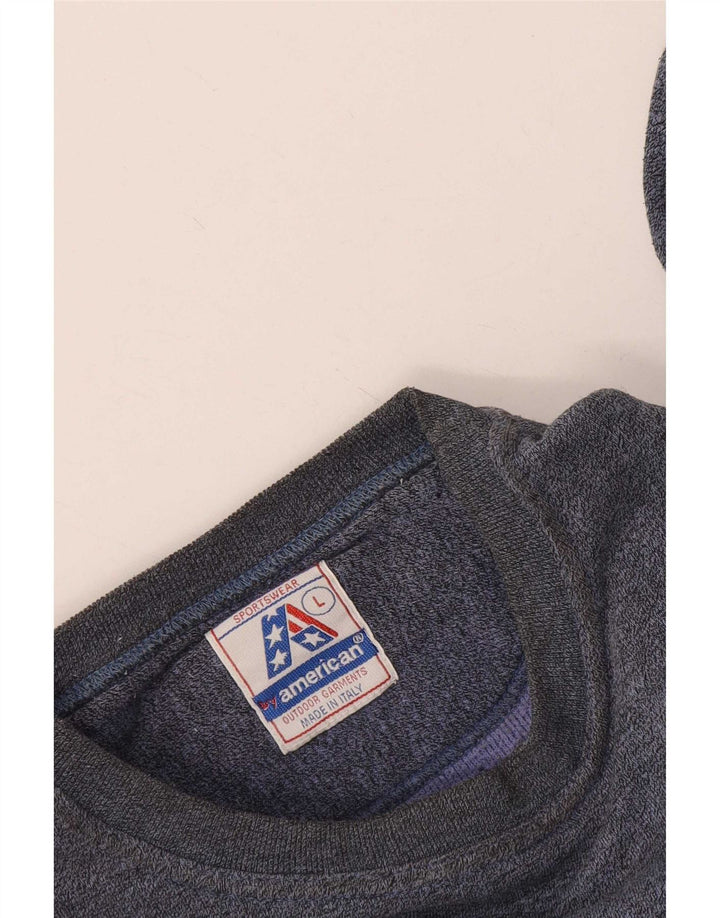 By American Sweat-shirt surdimensionné graphique pour femme UK 16 Large Bleu