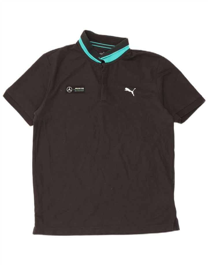Puma Polo Homme Noir Moyen Colourblock Cotton