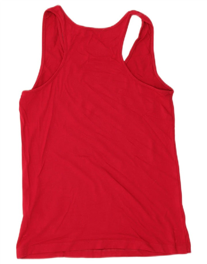 Liu Jo Débardeur graphique pour femme UK 10 Small Rouge Viscose