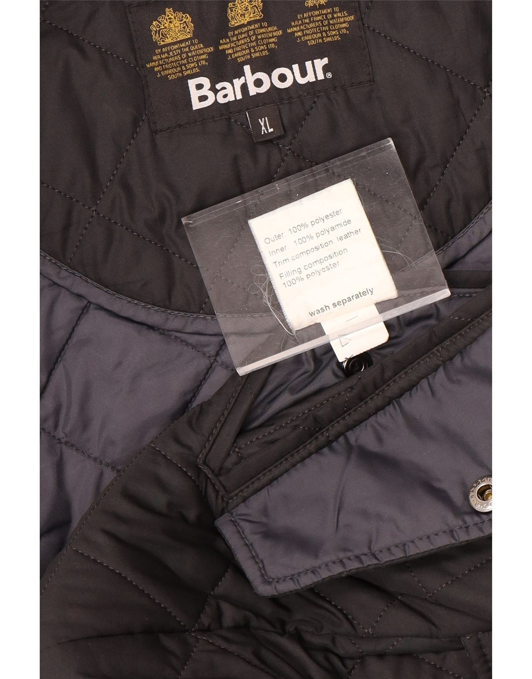 BARBOUR Veste matelassée homme UK 42 XL Noir Polyester