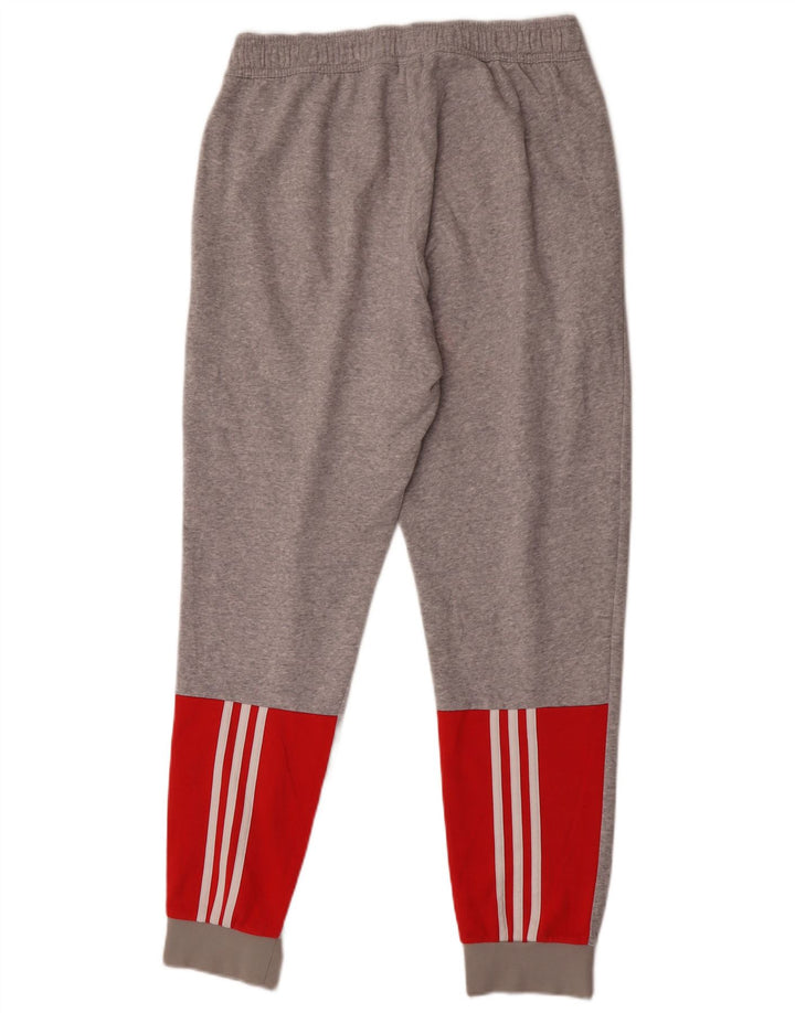 Adidas Pantalon de survêtement pour homme en coton color block gris moyen