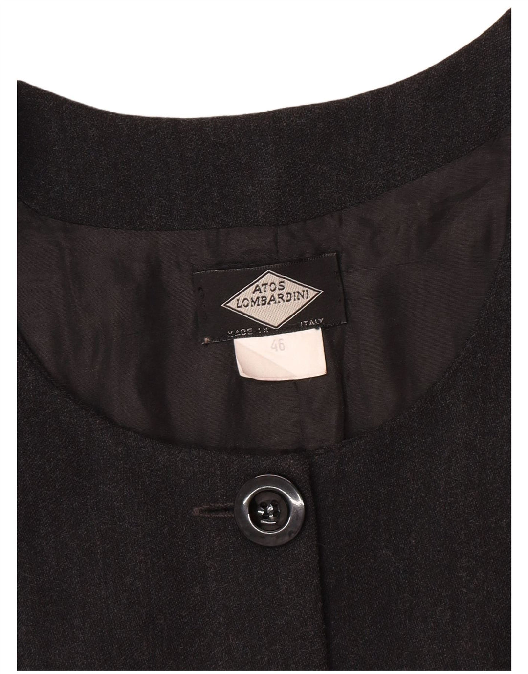 Atos Lombardini Veste blazer sans manches à 5 boutons pour femme IT 46 Large Gris