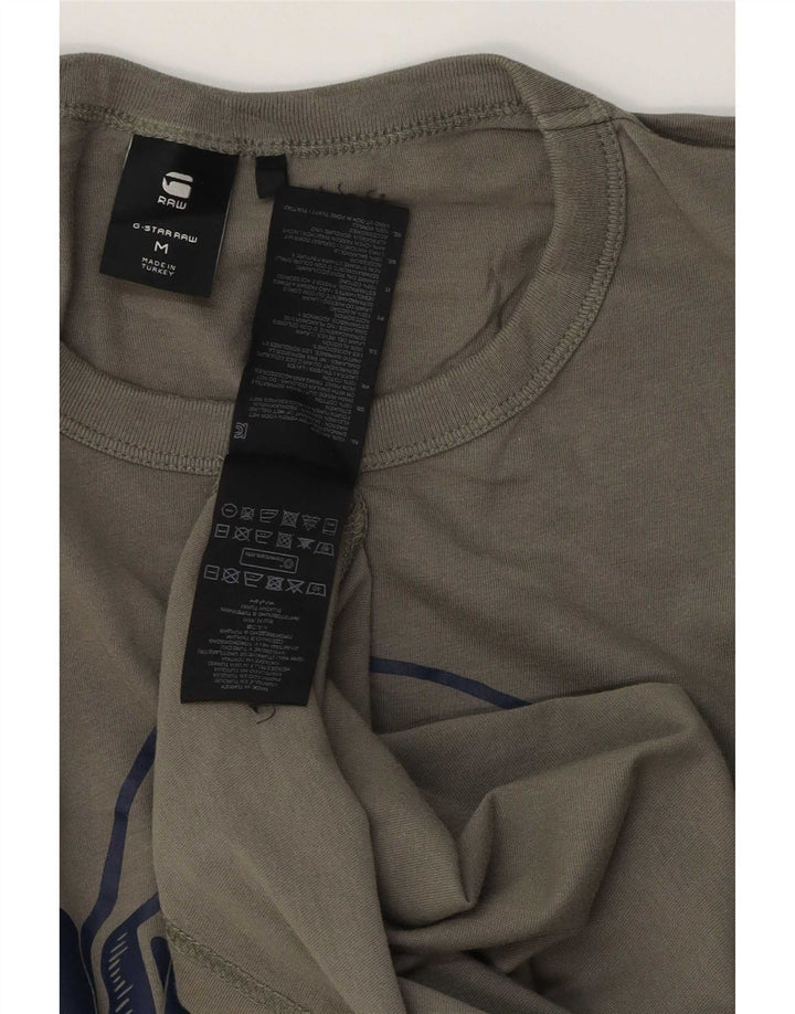 G-Star T-Shirt Graphique Homme Kaki Moyen Coton