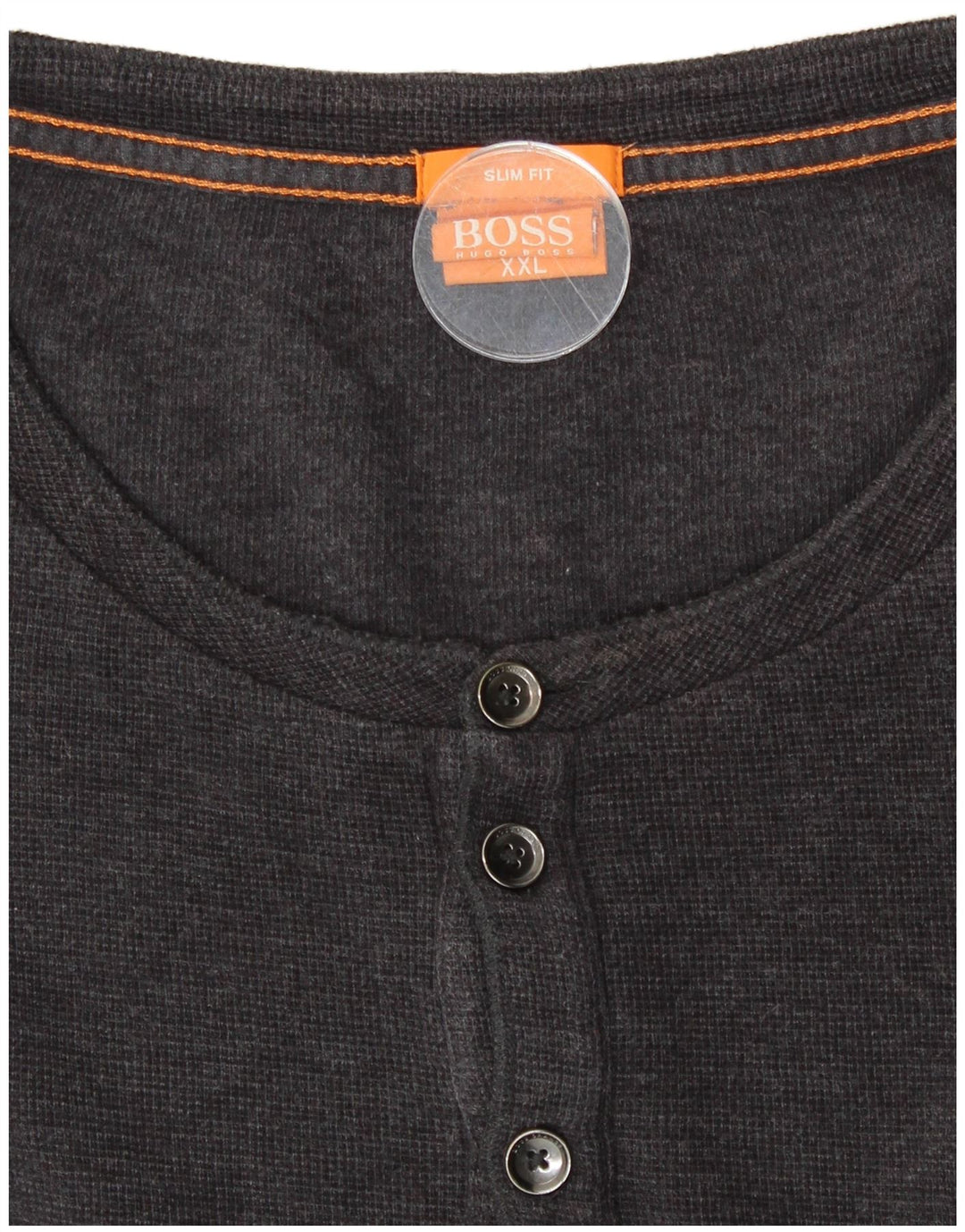 HUGO BOSS Hommes Slim Fit Top Manches Longues 2XL Gris
