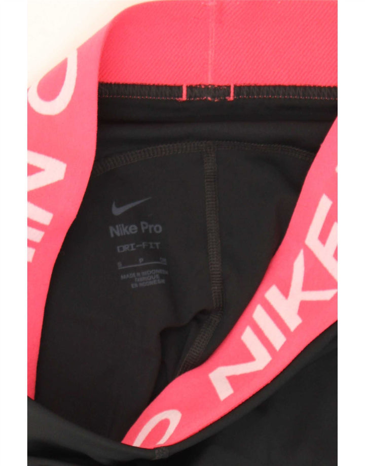 Nike Legging graphique Dri Fit pour femme UK 8 Small Noir Colorblock Polyester