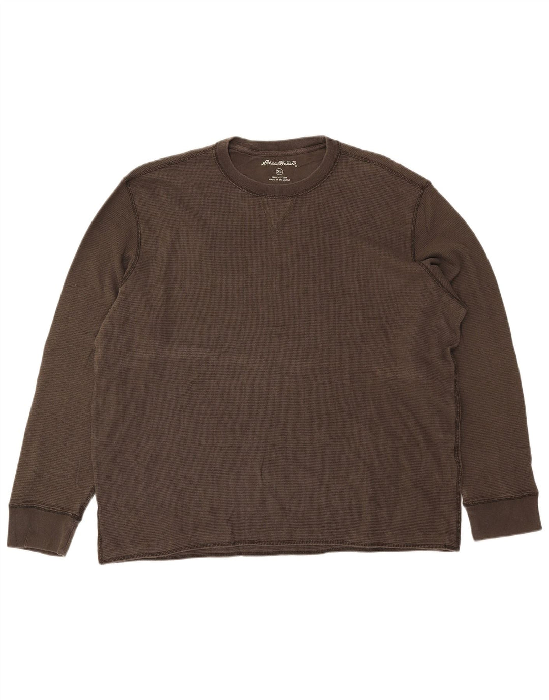 Eddie Bauer Haut graphique à manches longues pour homme Coupe régulière XL Marron Coton