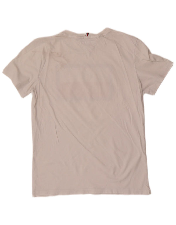 Tommy Hilfiger T-Shirt Graphique Garçon 15-16 ans Blanc Coton