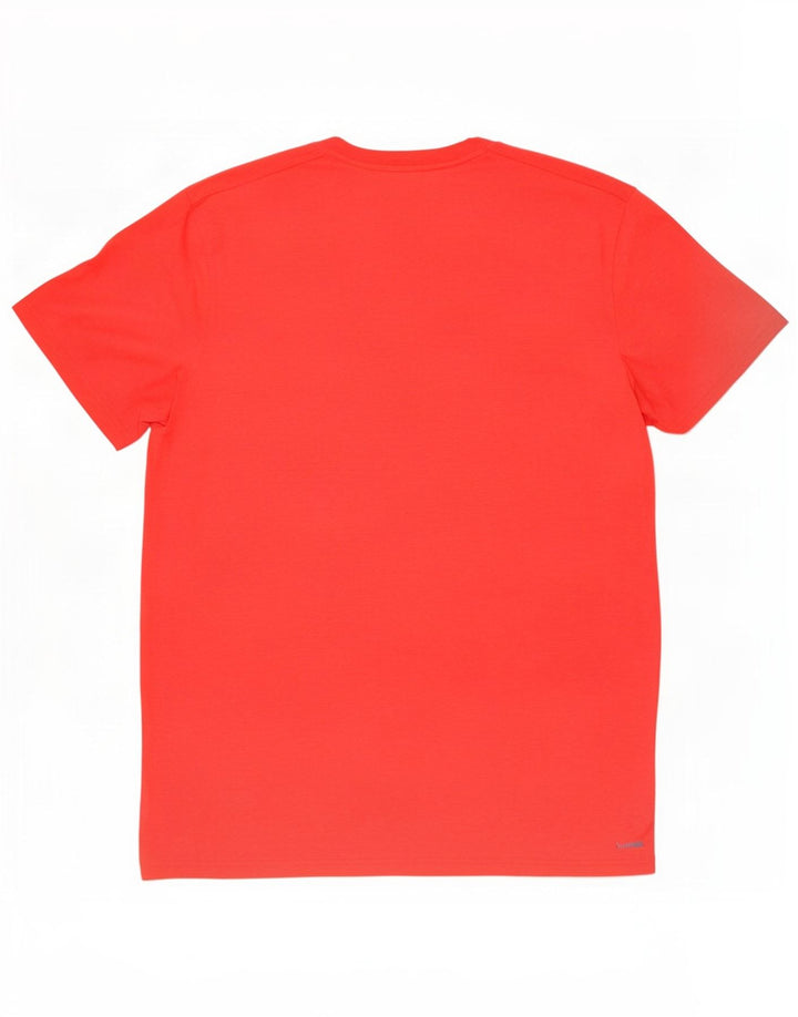 Adidas T-shirt slim fit pour hommes, grand rouge, polyester