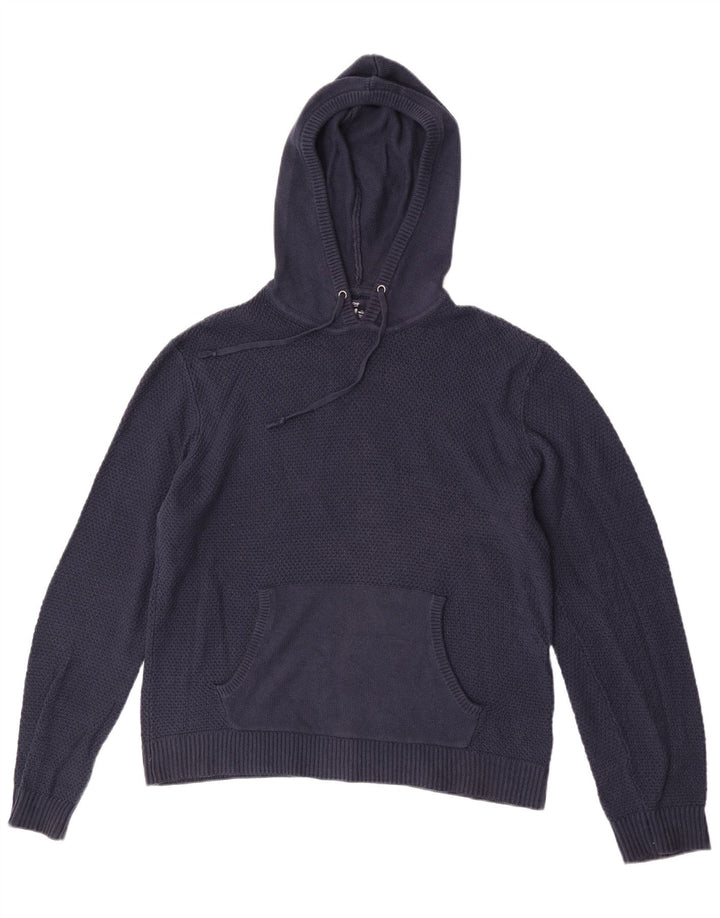 Gap Pull à capuche pour homme en coton bleu marine moyen